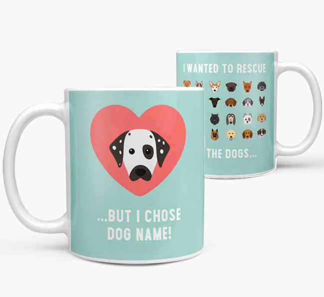 'Rescue All The Dogs' - Personalised {breedFullName} Mug